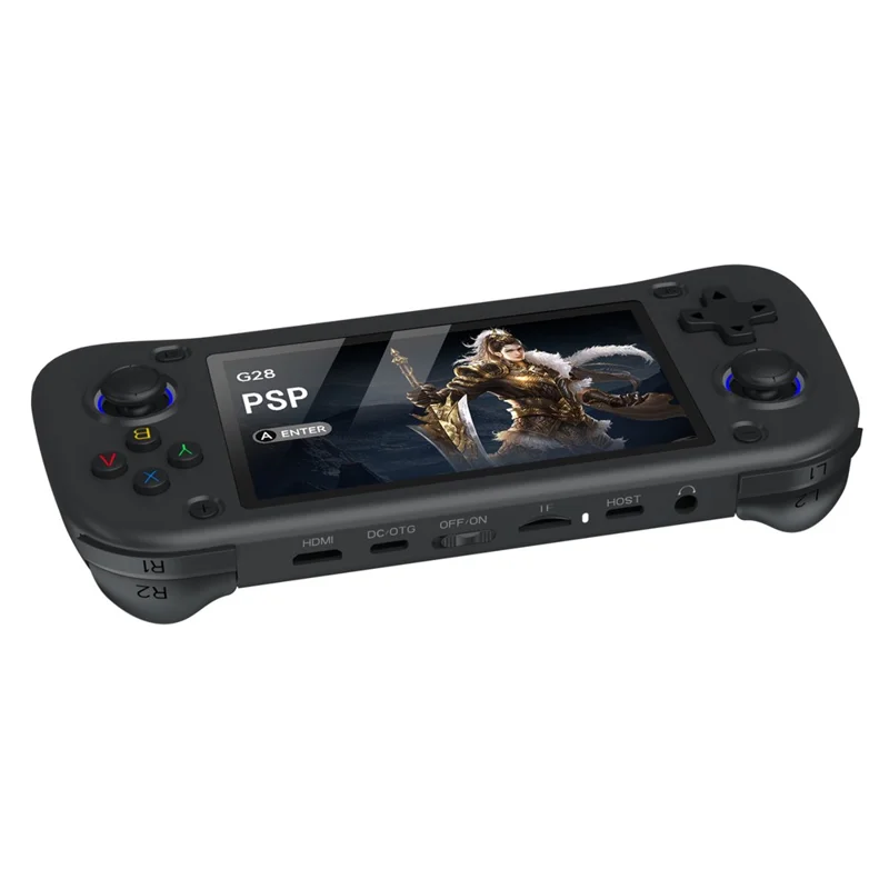 G28 64G Handheld Game Console 4.3 Inch HD IPS Screen Retro Arcade Game Device - Black