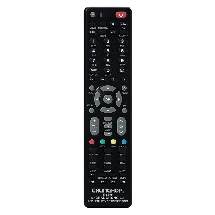 CHUNGHOP E-C910 For Changhong TV Remote Control Battery Powered Replacement Controller