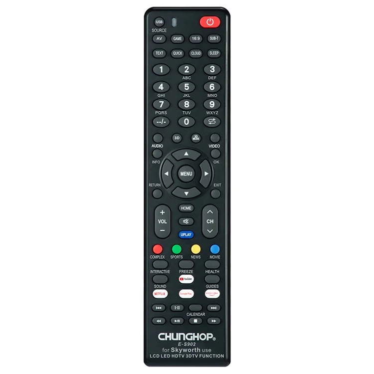 CHUNGHOP E-S902 Пульт дистанционного управления для телевизоров Skyworth, работающий от батареек, запасной телевизионный контроллер