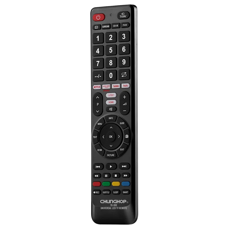 CHUNGHOP TX-09E Universal TV Remote Control 1-8m Transmission Replacement Television Controller