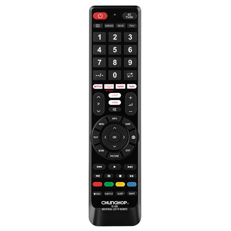 CHUNGHOP TX-09E Universal TV Remote Control 1-8m Transmission Replacement Television Controller