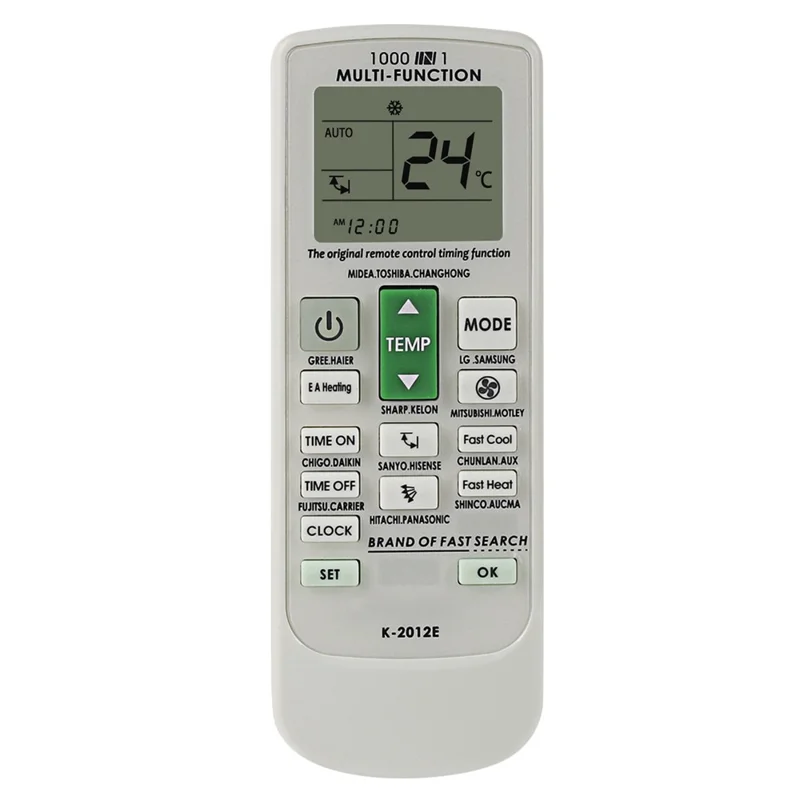 CHUNGHOP K-2012E Universal Air Conditioner Remote Control Time On / Off A  /  C Controller with Clock Function