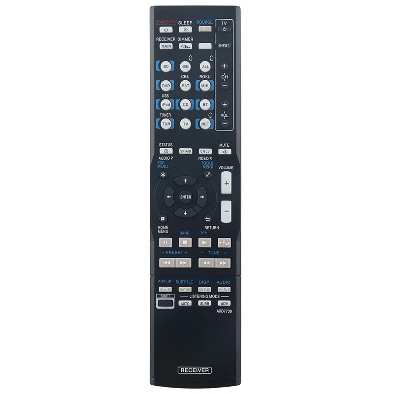 AXD7739 For Pioneer AV Receiver Stereo System Remote Control Ergonomic Replacement Controller