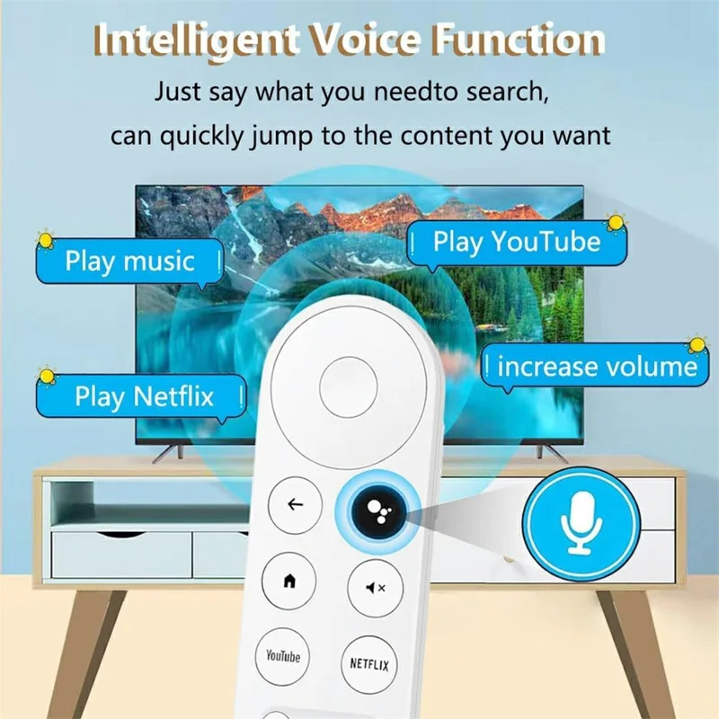 G9N9N For Google TV Ergonomic Remote Control Infrared Voice Enabled Handheld Controller