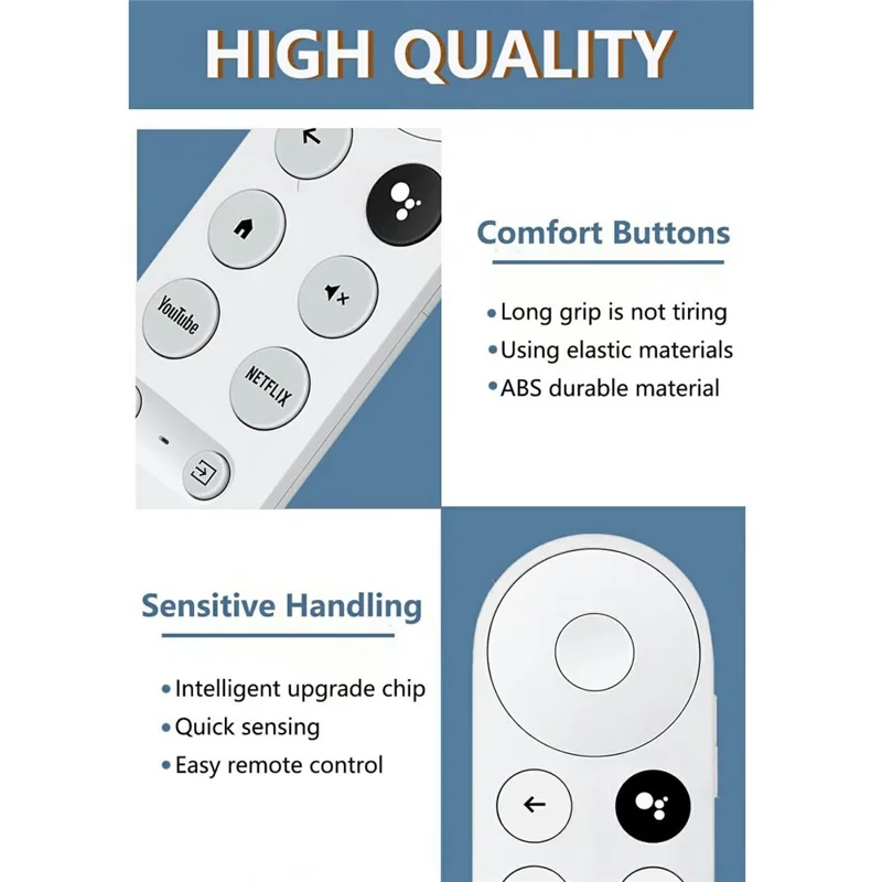 G9N9N For Google TV Ergonomic Remote Control Infrared Voice Enabled Handheld Controller