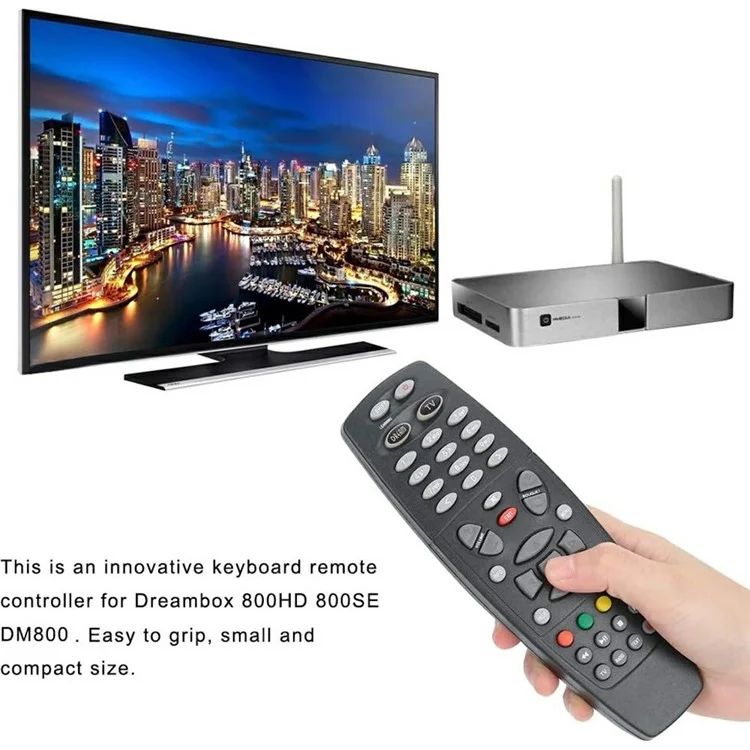 Per Dreambox DM800 / DM800HD / DM800SE Telecomando Sostitutivo per Decoder, Controllore Alimentato a Batteria