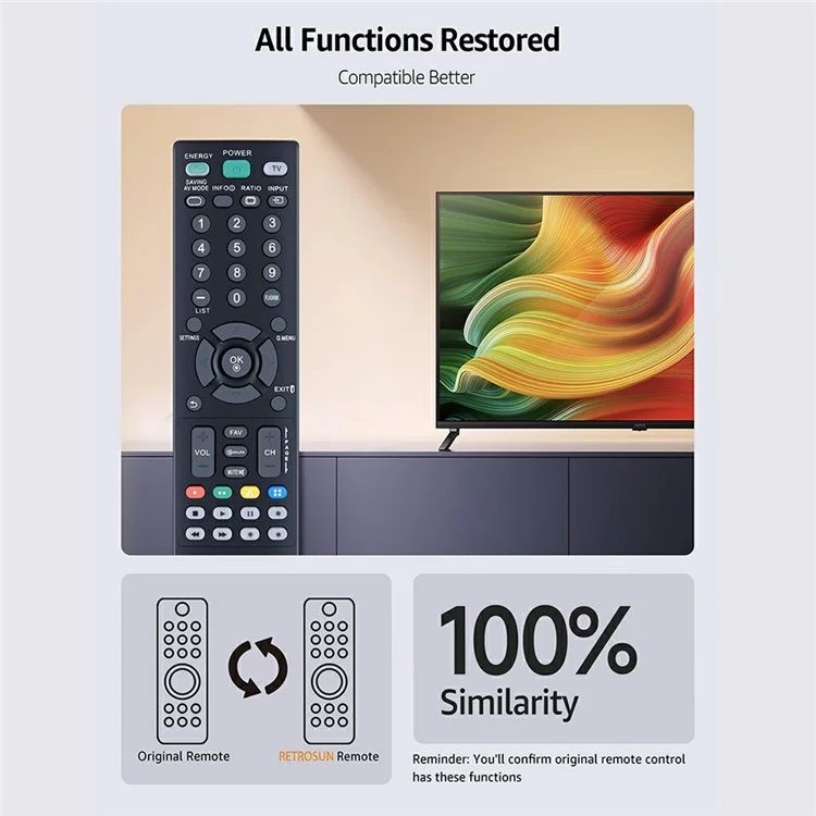 Mando a distancia de repuesto AKB73655806 para televisores LG, batería ergonómico inalámbrico