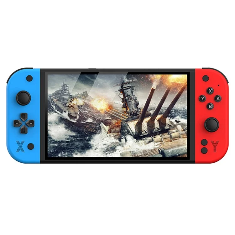 G90 7 Inch IPS HD Screen Handheld Game Console Multi-System Emulator Arcade Gaming Controller - Red+Blue