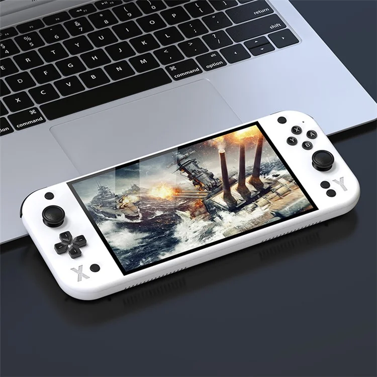G90 7 Inch IPS HD Screen Handheld Game Console Multi-System Emulator Arcade Gaming Controller - White