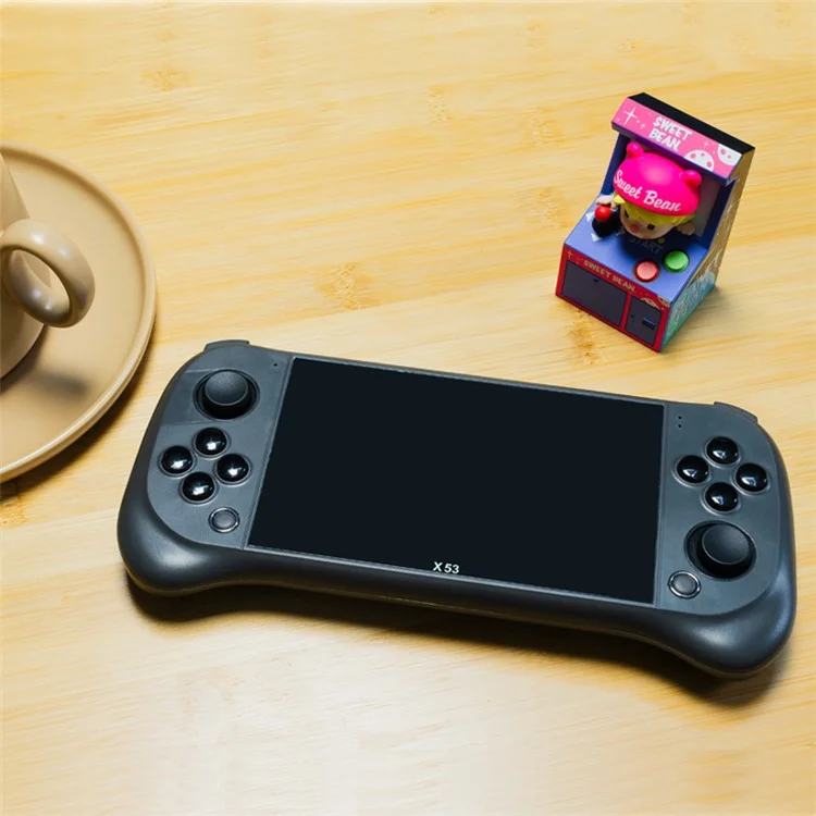 X53 5.1 Inch IPS HD Screen Handheld Game Console Retro Arcad Gaming Controller Support TV Output - Black