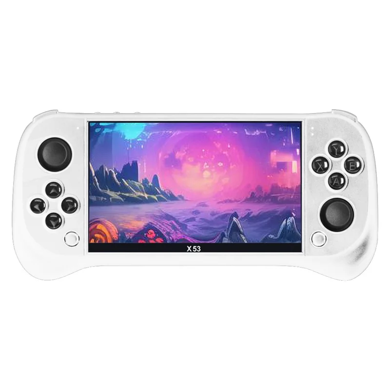 X53 5.1 Inch IPS HD Screen Handheld Game Console Retro Arcad Gaming Controller Support TV Output - White