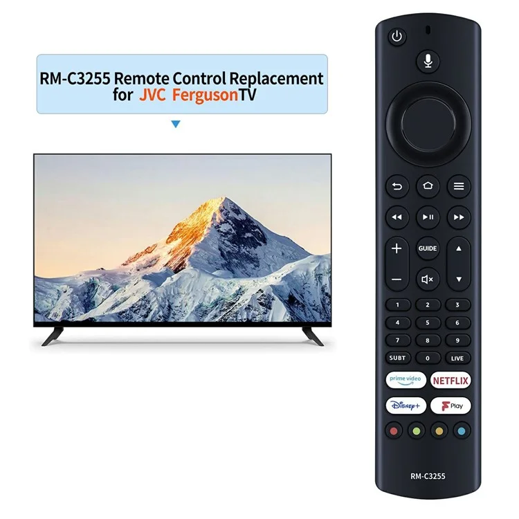 Télécommande vocale ergonomique de remplacement pour téléviseur JVC RM-C3255