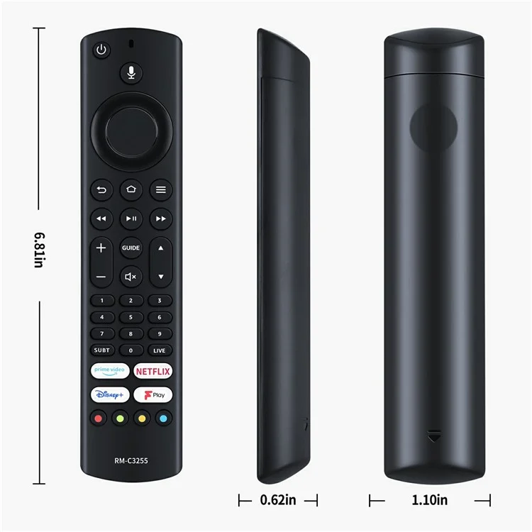 Télécommande vocale ergonomique de remplacement pour téléviseur JVC RM-C3255