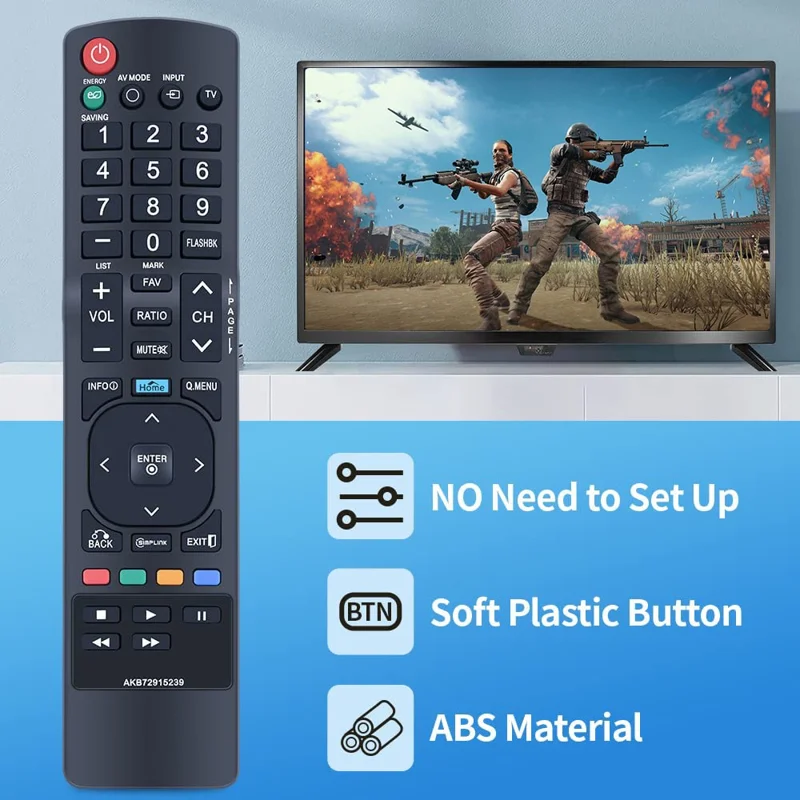 AKB72915239 For LG TV Remote Control Replacement 10m Range Ergonomic Controller
