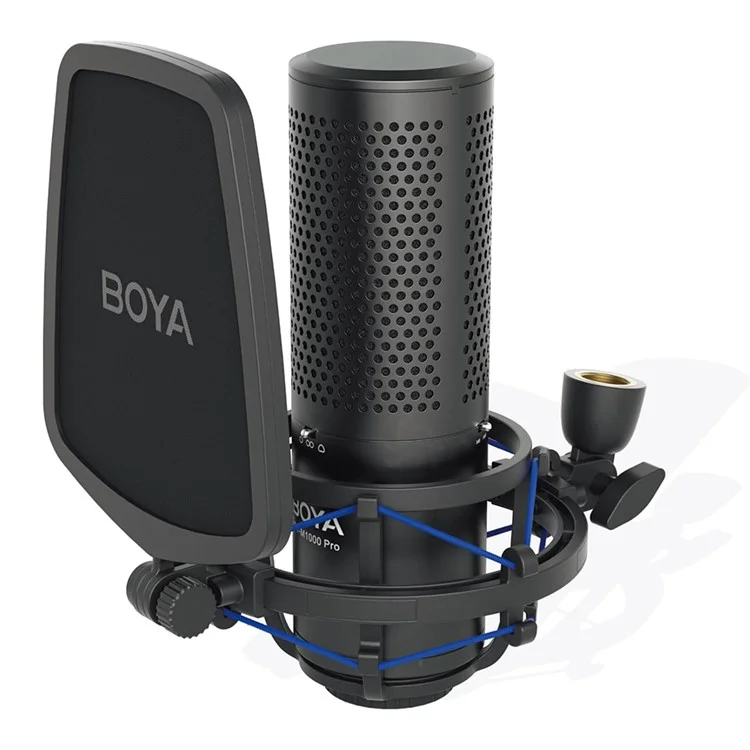 BOYA BY-M1000 Pro Microphone de Podcast Chant à Grand Diaphragme pour Audio Domestique