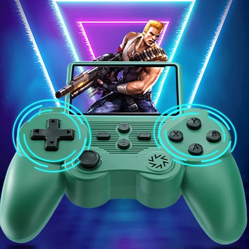 Q20 Handheld Game Console Retro Mini Arcade Machine with Game Card Slot, Dual Controllers - Green