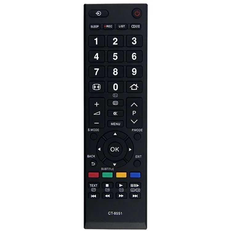 CT-8551 For Toshiba TV Ergonomic Remote Control Universal Replacement Controller