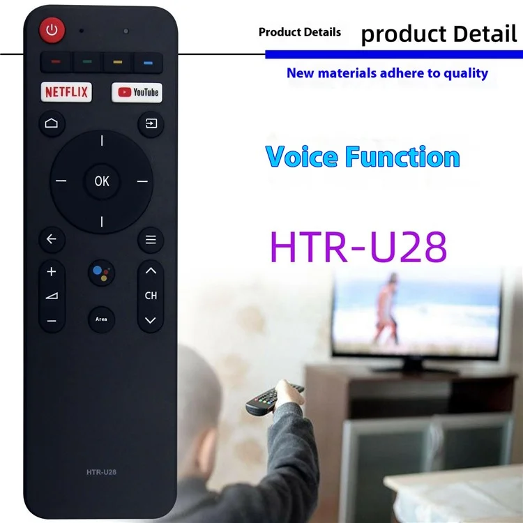 HTR-U28 For Haier TV Voice Control Replacement Remote Ergonomic Handheld Remote Control
