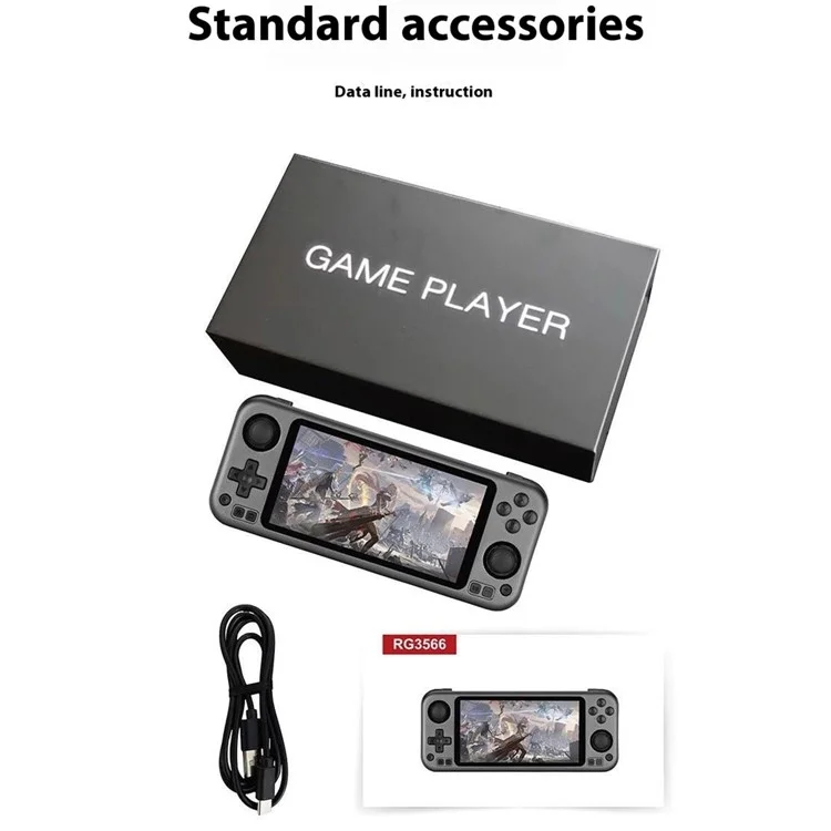 R50PRO 5,0-Zoll-HD-Bildschirm Retro-Spielekonsole Android-System Handheld-Gamepad mit 64-GB-TF-Karte - Titangrau