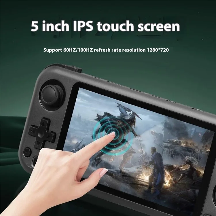 R50PRO 5,0-Zoll-HD-Bildschirm Retro-Spielekonsole Android-System Handheld-Gamepad mit 64-GB-TF-Karte - Titangrau
