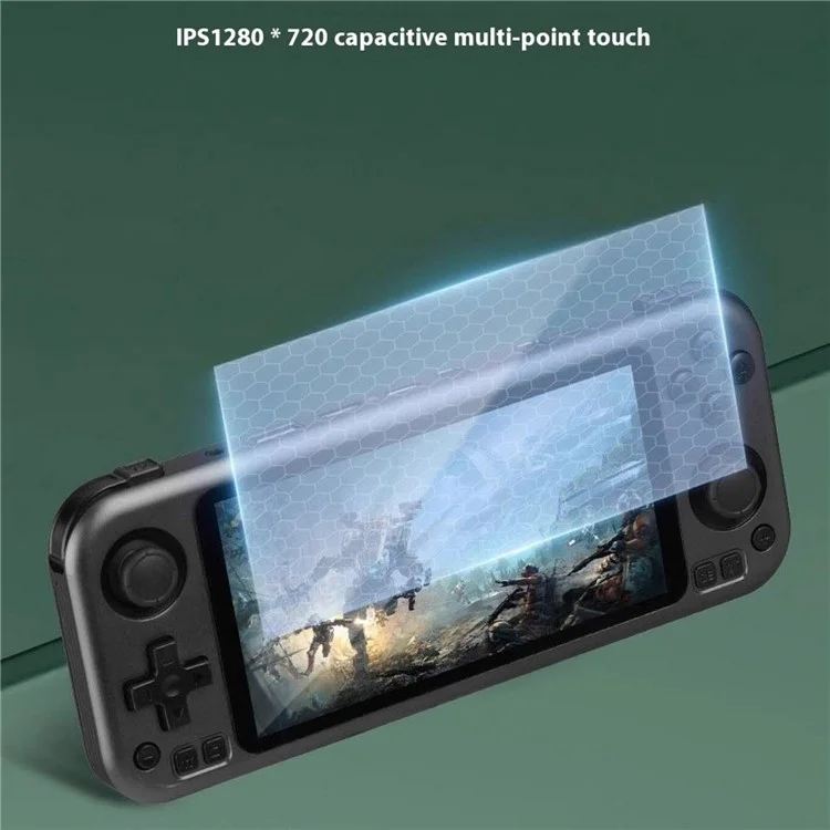 R50PRO 5,0-Zoll-HD-Bildschirm Retro-Spielekonsole Android-System Handheld-Gamepad mit 64-GB-TF-Karte - Titangrau
