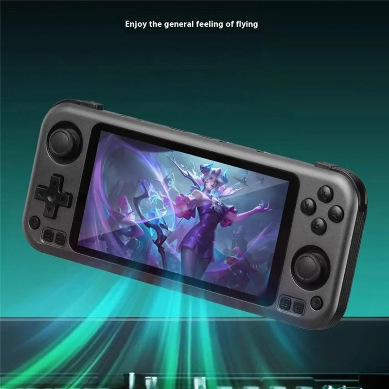 R50PRO 5,0-Zoll-HD-Bildschirm Retro-Spielekonsole Android-System Handheld-Gamepad mit 64-GB-TF-Karte - Titangrau