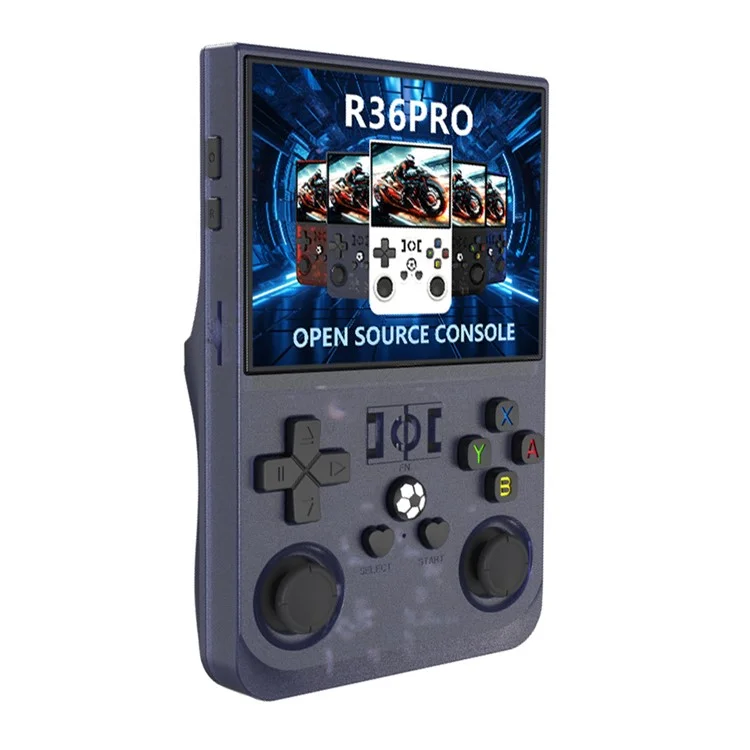 R36 PRO 64G Console de Jogos Portátil Retrô com Tela de 3,5 Polegadas Máquina de Arcade Portátil - Cinza Transparente