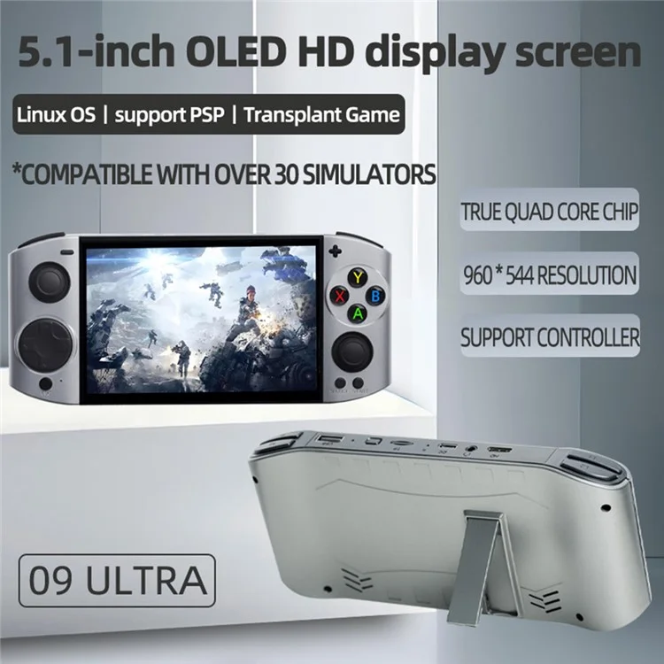 XY-09 Ultra 64G Handheld Game Console 5.1 Inch HD Screen Retro Arcade Emulator Game Machine