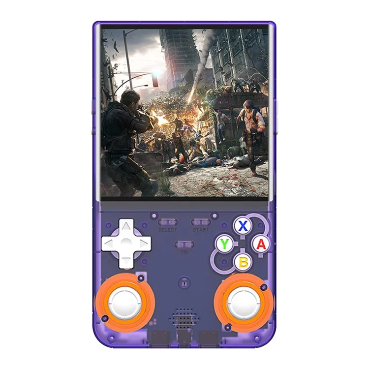 Consola portátil de juegos R36 Ultra de 64GB, pantalla HD de 5,1 pulgadas, multiemuladór, máquina de juegos portátil - Morado