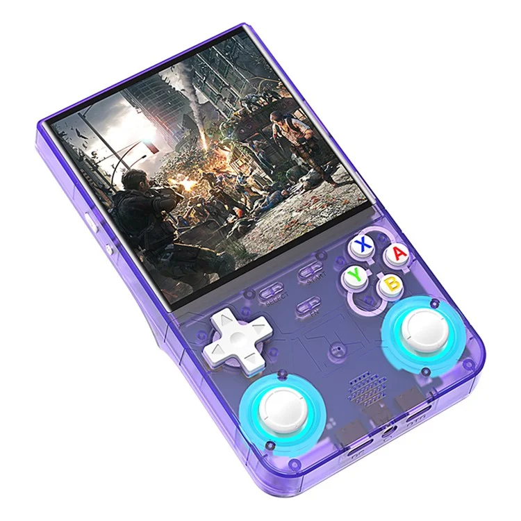 Consola portátil de juegos R36 Ultra de 64GB, pantalla HD de 5,1 pulgadas, multiemuladór, máquina de juegos portátil - Morado
