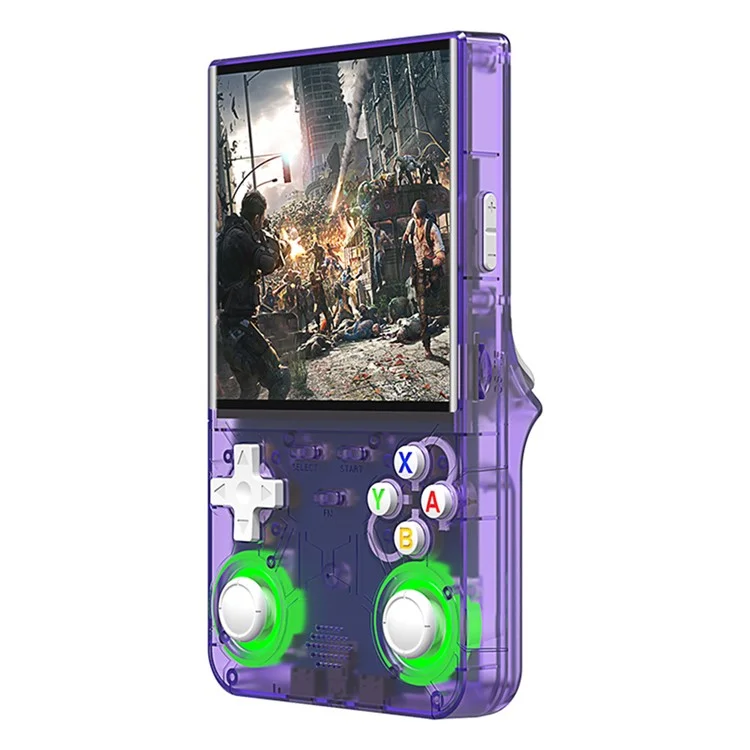 Consola portátil de juegos R36 Ultra de 64GB, pantalla HD de 5,1 pulgadas, multiemuladór, máquina de juegos portátil - Morado