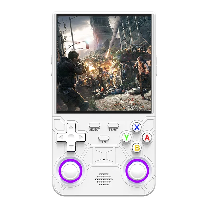 R36 Ultra 64GB Retro 5.1 Inch HD Screen Handheld Gaming Console Multi Emulator Portable Game Machine - White