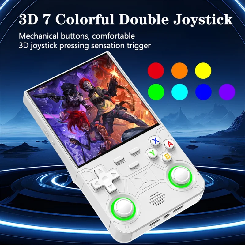 R36 Ultra 64GB Retro 5.1 Inch HD Screen Handheld Gaming Console Multi Emulator Portable Game Machine - White