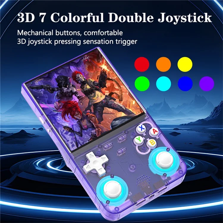 R36 Ultra 128GB Retro 5.1 Inch HD Screen Handheld Gaming Console Multi Emulator Portable Game Machine - Purple