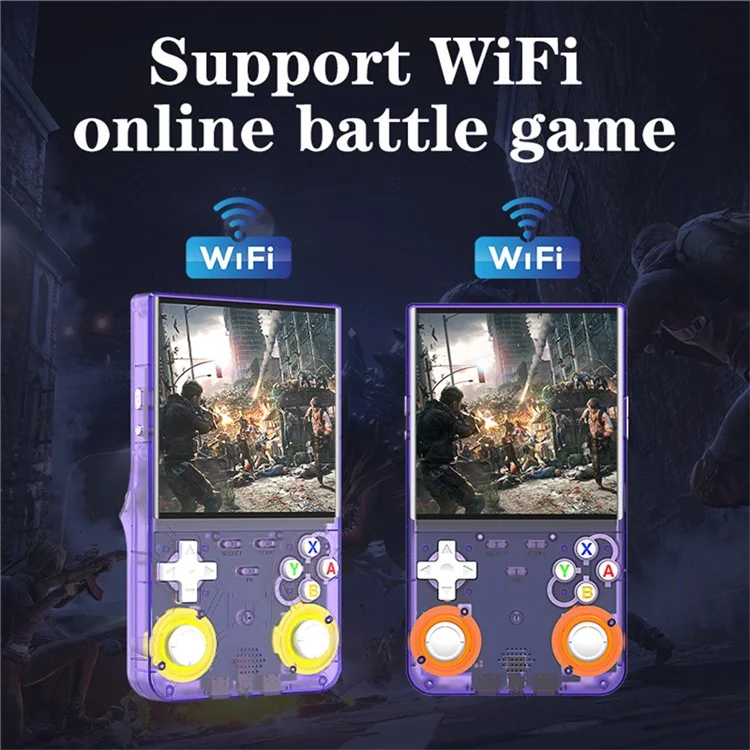 R36 Ultra 128GB Retro 5.1 Inch HD Screen Handheld Gaming Console Multi Emulator Portable Game Machine - Purple