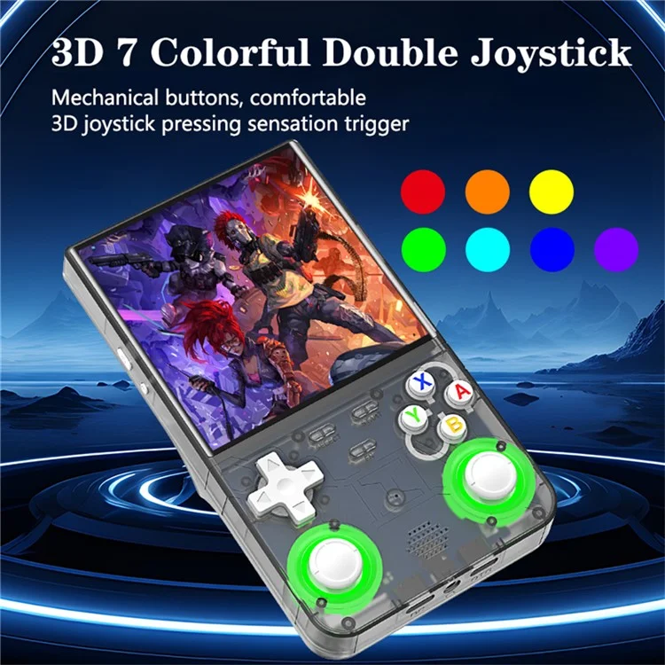 R36 Ultra 128GB Retro 5.1 Inch HD Screen Handheld Gaming Console Multi Emulator Portable Game Machine - Black