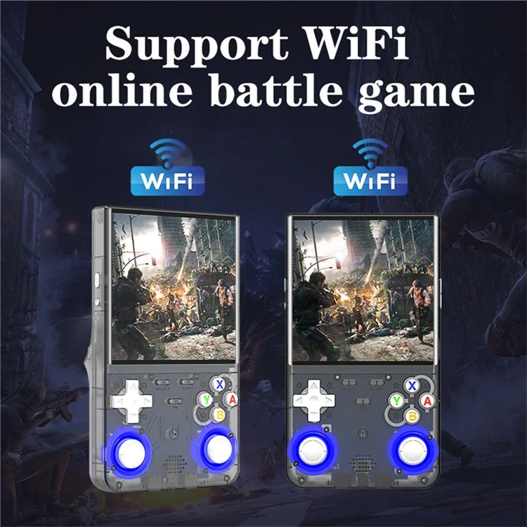 R36 Ultra 128GB Retro 5.1 Inch HD Screen Handheld Gaming Console Multi Emulator Portable Game Machine - Black