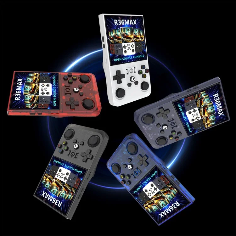 R36 MAX 64GB 4.0 Inch Handheld Game Console Portable Retro Arcade Gaming Machine - White