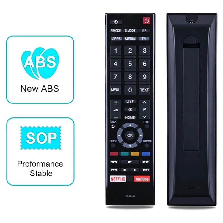 CT-8547 Télécommande de remplacement pour TV Toshiba Portée 1-10m Infrarouge