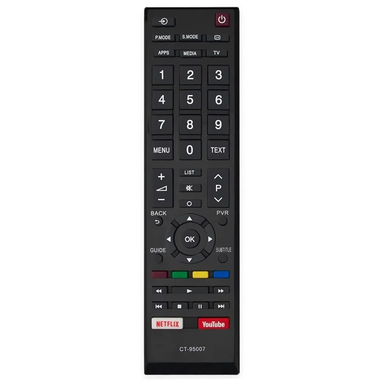 CT-95007 For Toshiba TV Remote Control 1-10m Range Infrared Replacement Controller