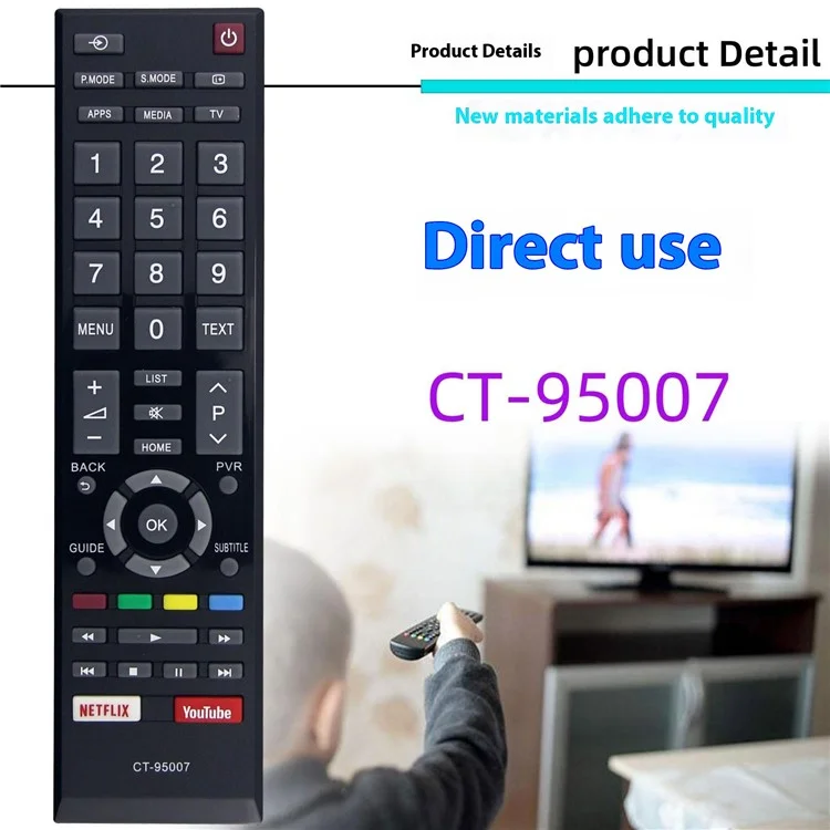 CT-95007 For Toshiba TV Remote Control 1-10m Range Infrared Replacement Controller