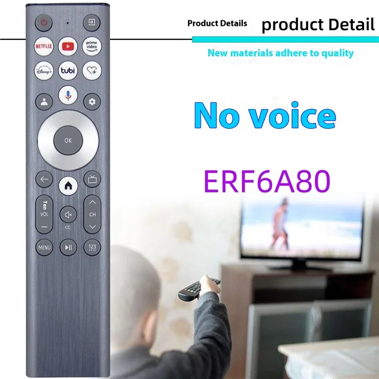 ERF6A80 For Hisense TV Remote Control Ergonomic Infrared Controller Replacement 1-10m Range