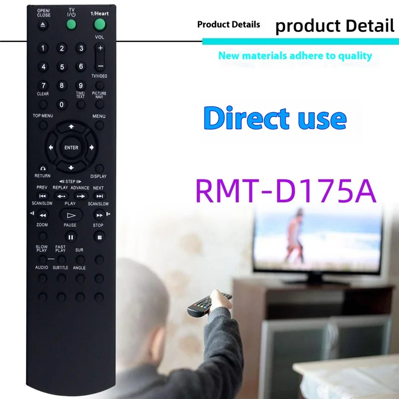 RMT-D175A For Sony DVD Wireless Remote Control Infrared Replacement Ergonomic Controller
