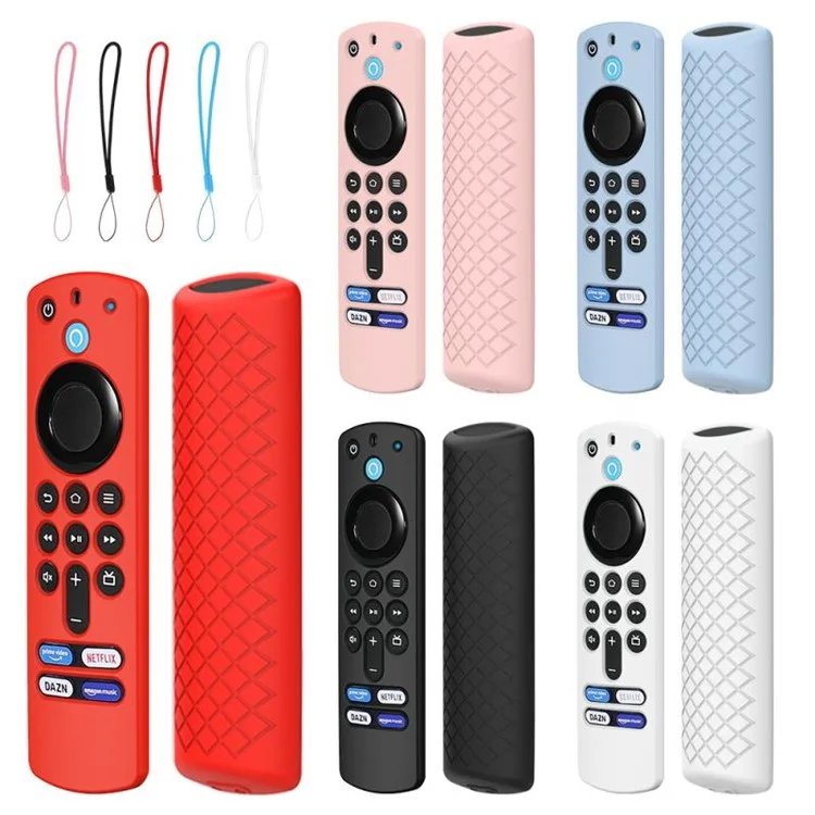 GS133 Remote Controller Soft Silicone Anti-drop Case Cover for Amazon Alexa Voice Remote 3rd Gen - Black