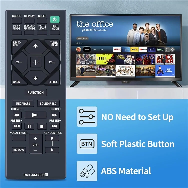 RMT-AM330U For Sony Home Audio System Infrared Remote Control Replacement Handheld Controller
