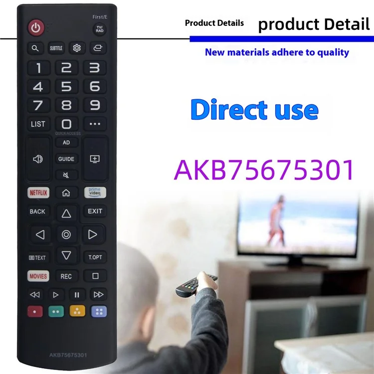 AKB75675301 For LG TV Remote Control 10m Range Infrared Wireless Controller