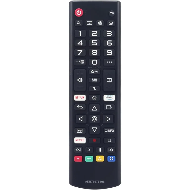 AKB75675306 For LG TV Remote Control 1-10m Range Ergonomic Design Infrared Controller