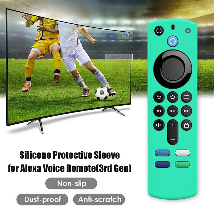 Y27 Silicone Anti-drop Remote Controller Protective Case Cover for Amazon Alexa Voice Remote 3rd Gen - Black