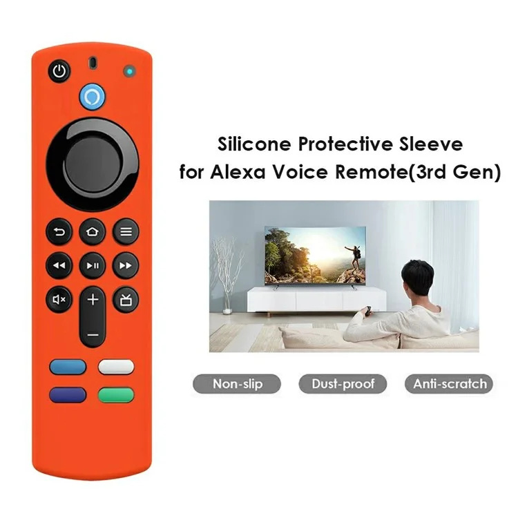 Y27 Silicone Anti-drop Remote Controller Protective Case Cover for Amazon Alexa Voice Remote 3rd Gen - Black