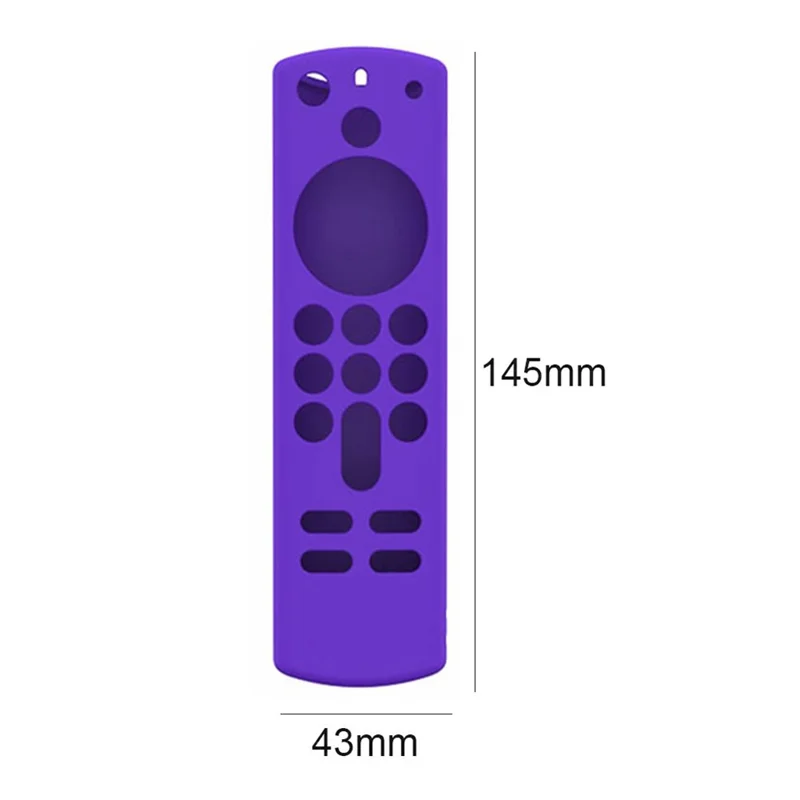 Y27 Silicone Anti-drop Remote Controller Protective Case Cover for Amazon Alexa Voice Remote 3rd Gen - Purple